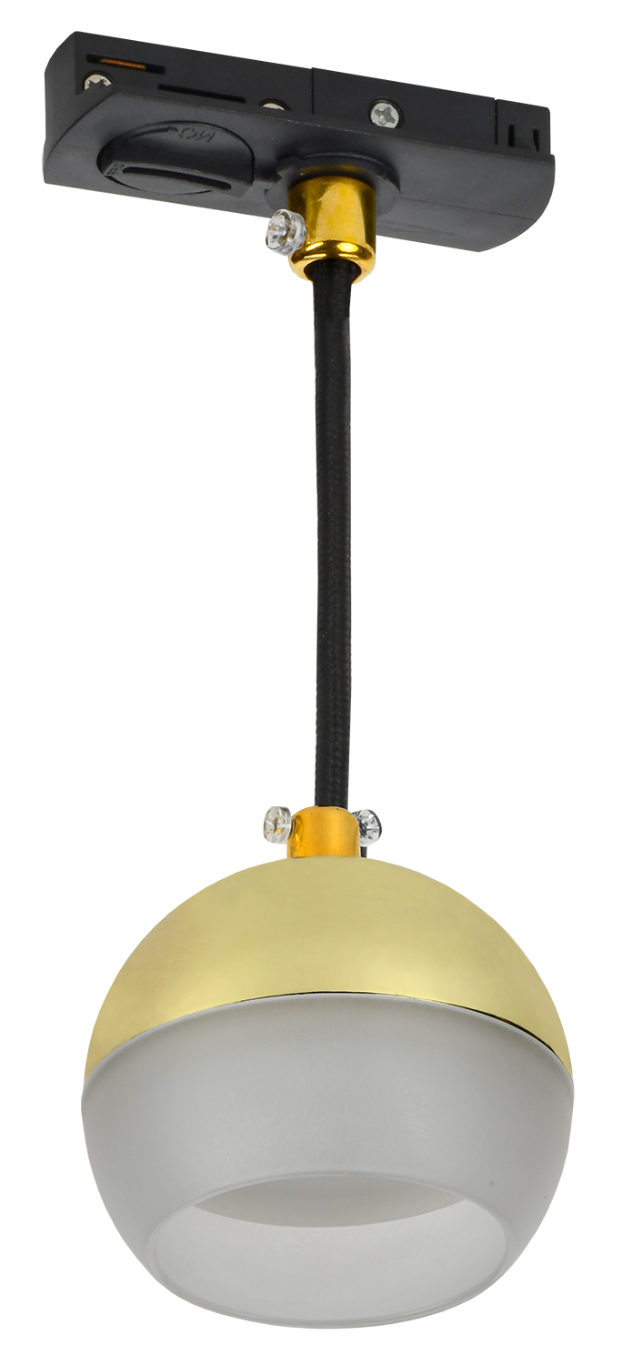 LIGHTING Светильник 4119 декоративный трековый подвесной под лампу GX53 золото IEK LT-UCB0-4119-GX53-1-K22