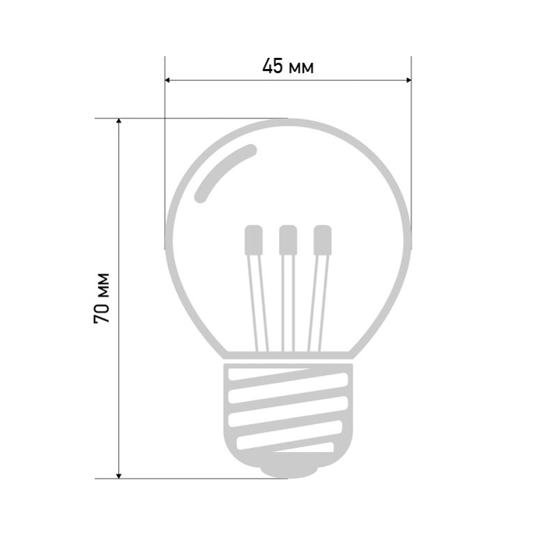 Ретро-лампа светодиодная, диаметр 45мм, E27, 6 LED, 2Вт, КРАСНЫЙ, прозрачная колба, 230В NEON-NIGHT - Фото 4