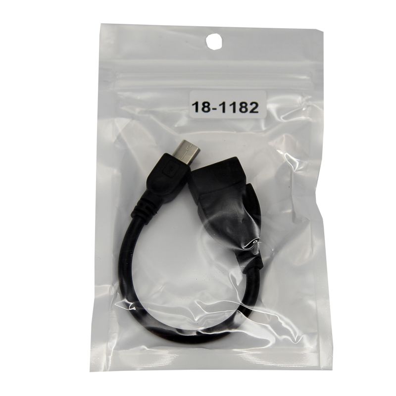 Кабель USB OTG, шт. micro USB – гн. USB-A, 2,4A, 0,15м, ПВХ, черный REXANT - Фото 2