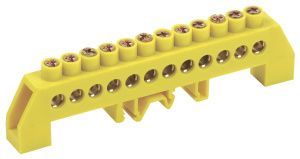 Шина PE "земля" в комбинированном DIN-изоляторе типа "Стойка" ШНИ-8х12-12-КС-Ж IEK YNN10-812-12DP-K05