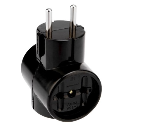 Сетевой разветвитель 3 гн. б/з, 6A, 3Т чёрный, в индивидуальной упаковке 3Т чёр. И.У.