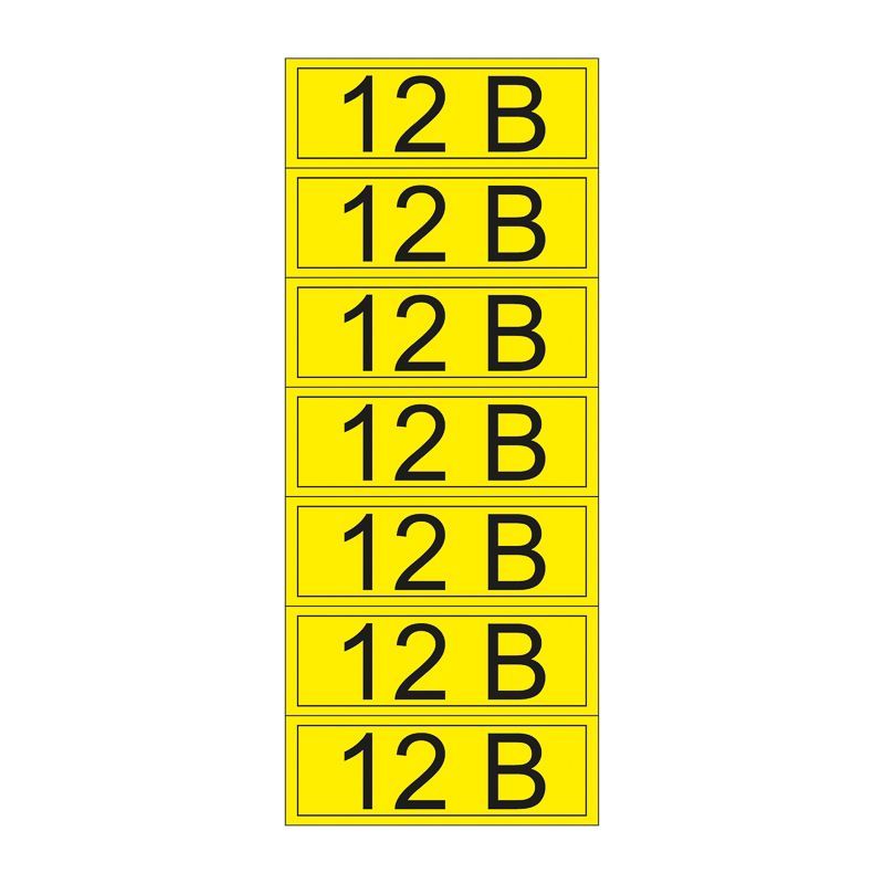 Наклейка знак электробезопасности «12 В» 35х100 мм REXANT (7 шт на листе) 55-0001-1