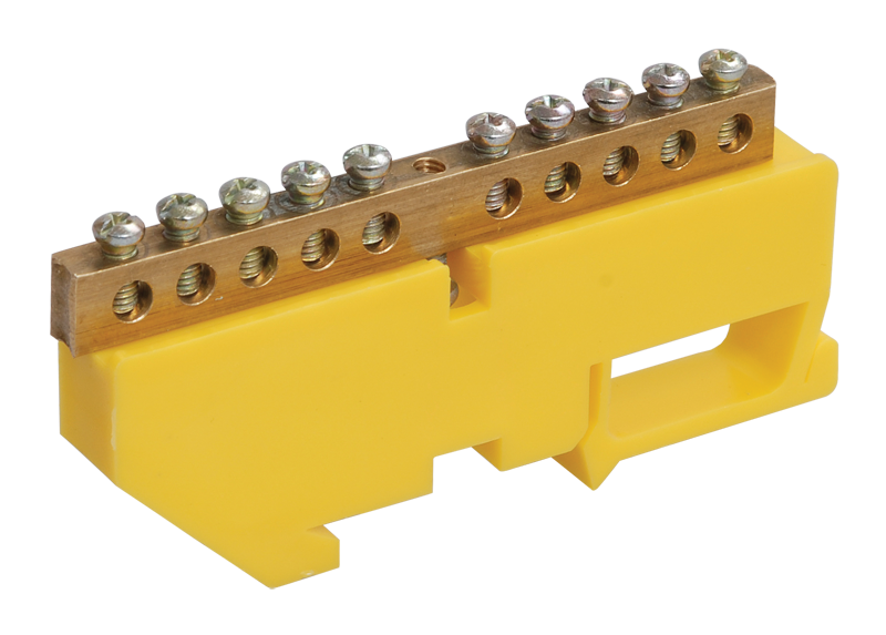 Шина PE "земля" на DIN-изол ШНИ-6х9-10-Д-Ж IEK