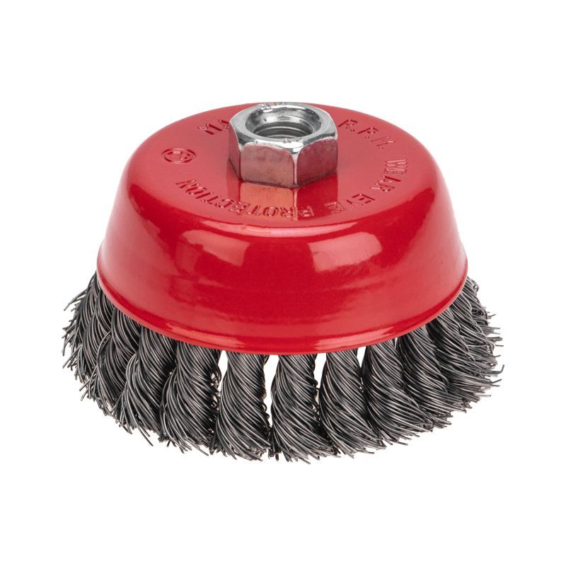 Щетка чашечная для УШМ, крученая стальная проволока, 100мм, М14 KRANZ KR-91-1234