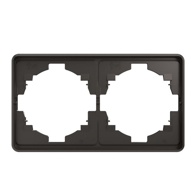 Рамка ROUND 2-постовая титан KRANZ KR-78-0752-2