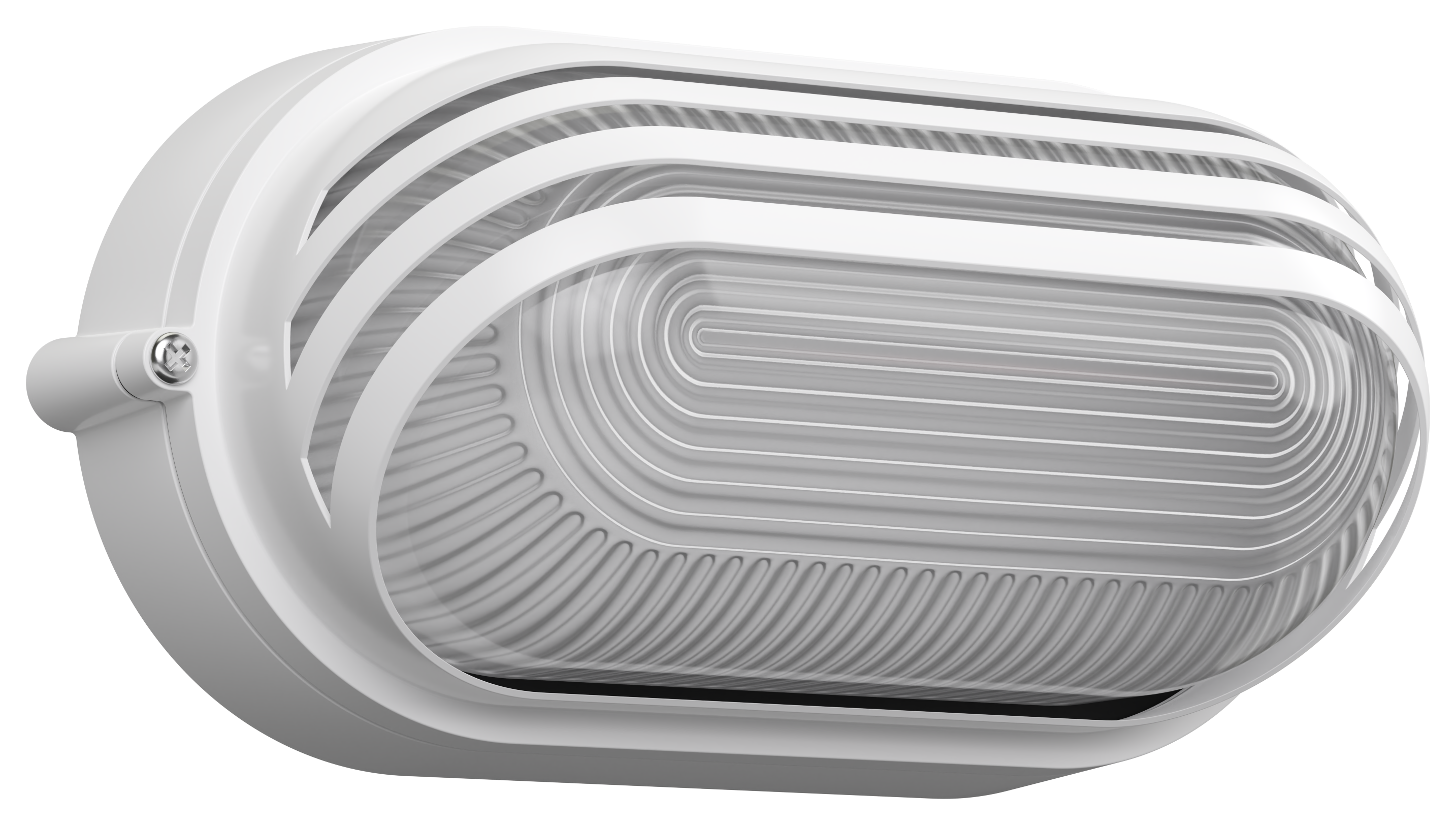 Светильник НПП1407 овал ресничка 60Вт IP54 белый IEK LNPP0-1407-1-060-K01