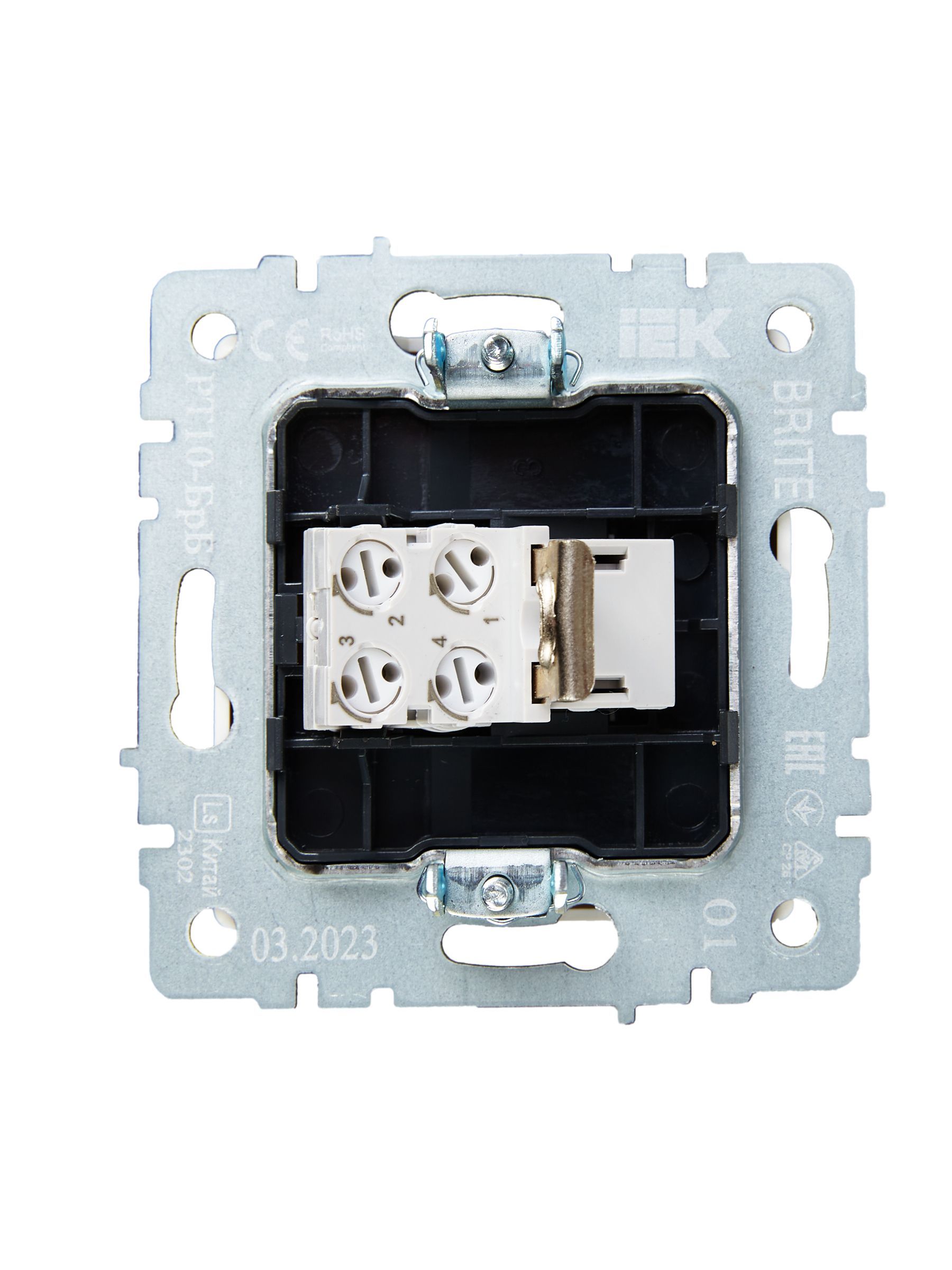 BRITE Розетка телефонная RJ11 РТ10-БрБ белый IEK - Фото 3