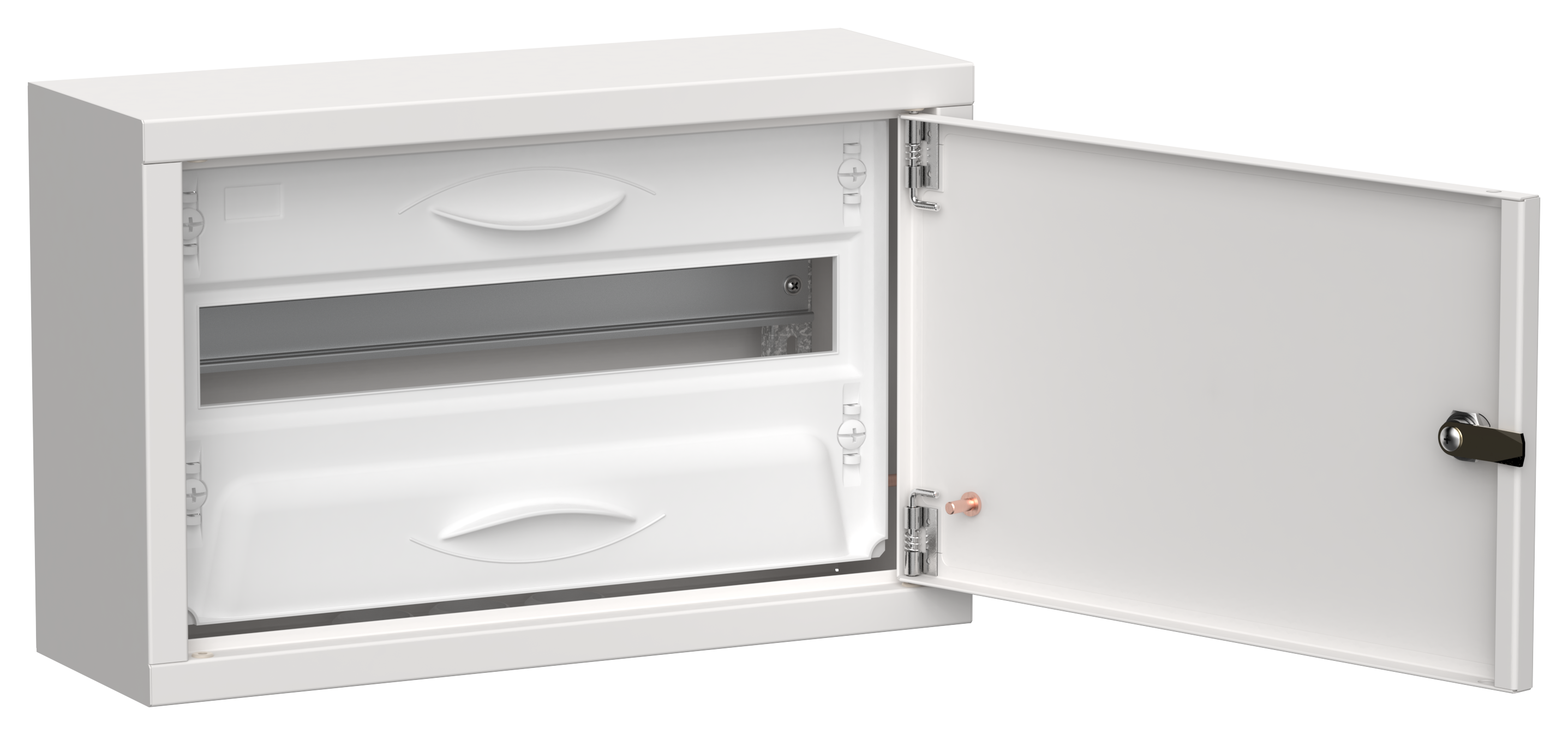 TITAN 5 Корпус металлический ЩРн-18 (1х18) 268х420х140мм IP31 белый (одна дверь) IEK TI5-50-N-018-31