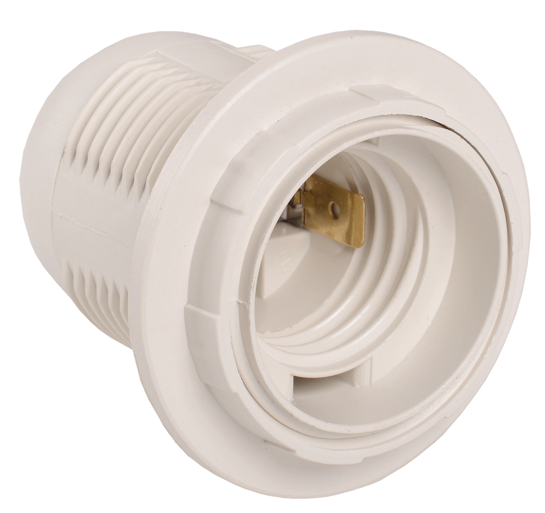 Патрон с кольцом Ппл27-04-К12 пластик Е27 белый (индивидуальный пакет) IEK EPP11-04-02-K01