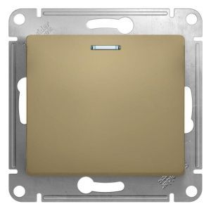 Переключатель проходной 1-кл. СП Glossa 10А IP20 (сх. 6а) 10AX с подсветкой механизм титан SE GSL000463 1063799