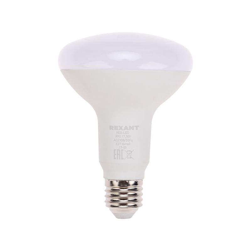Лампа светодиодная для растений ГРИБ-РЕФЛЕКТОР R90 17,5 Вт 27 мкмоль/с Е27 REXANT 604-156