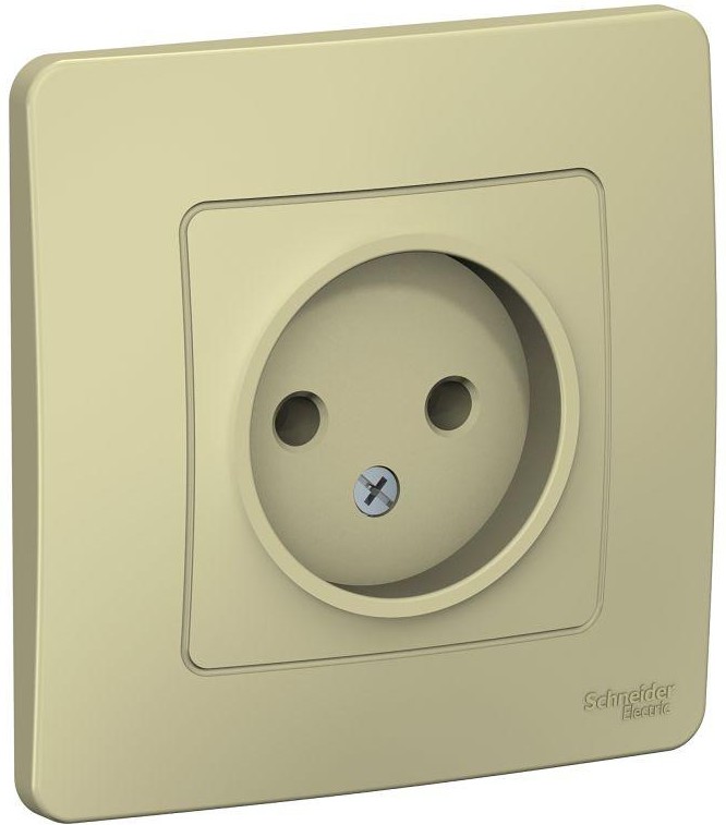 Розетка 1-м СП Blanca 16А IP20 250В без заземл. без защ. шторок беж. SE BLNRS000017 - Фото 2