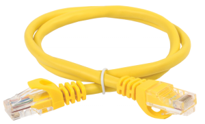Шнур коммутационный (патч-корд) кат.5Е UTP 0,5м желтый GENERICA PC05-C5EU-05M-G