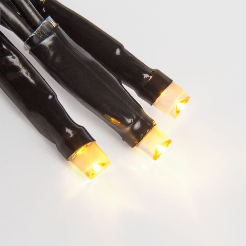 Гирлянда Нить управляемая 20м 200 LED ТЕПЛЫЙ БЕЛЫЙ черный ПВХ IP65 свечение с динамикой 230В нужен контроллер 217-204 NEON-NIGHT - Фото 4