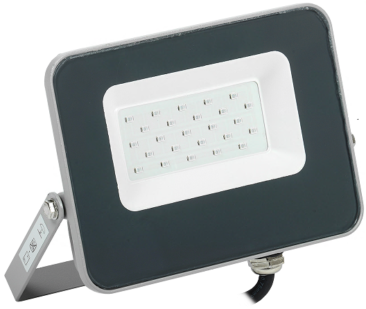 Прожектор светодиодный СДО 07-20B blue IP65 серый IEK LPDO7B-01-20-K03