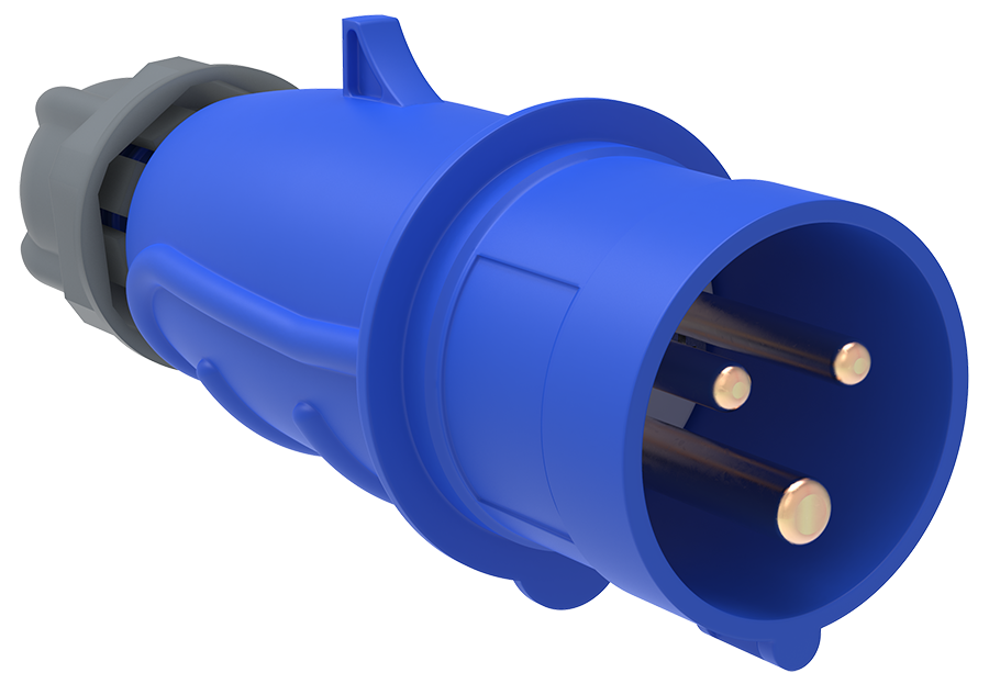 MAGNUM Вилка переносная ССИ-023 32А-6ч/200-250В 2P+PE IP44 IEK