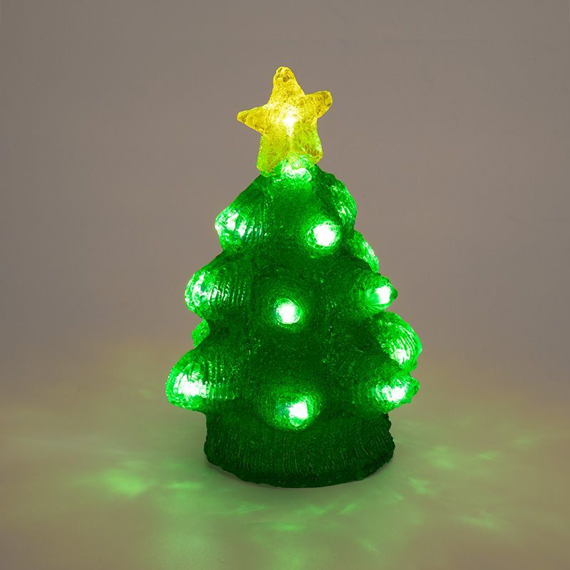 Акриловая светодиодная фигура Елочка 15х15х22 см, 20 светодиодов, батарейки 2хAA (не входят в комплект) NEON-NIGHT 513-322