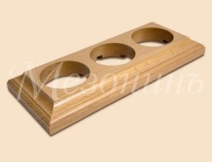 Рамка трехместная "Престиж" без тонировки, для наружного и внутреннего монтажа, ТМ "МезонинЪ" GE7070 GE70708-00