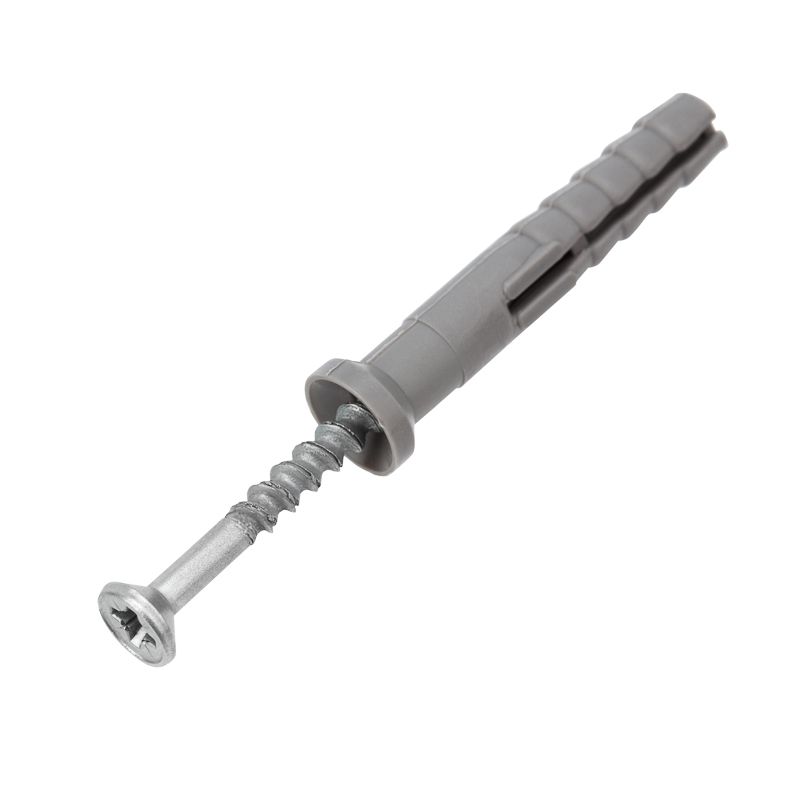 Дюбель-гвоздь потайной бортик, полипропилен 6х40 пакет   (100 шт/уп) KRANZ KR-02-3621-007