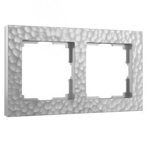 Рамка на 2 поста Hammer (серебряный) Werkel W0022406