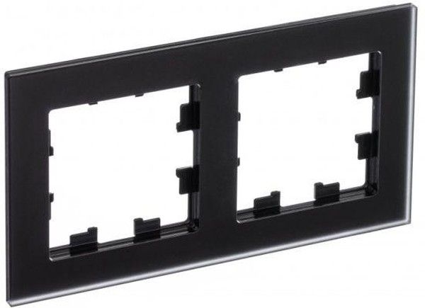 Рамка 2-м AtlasDesign Nature матов. стекло черн. SE ATN331002