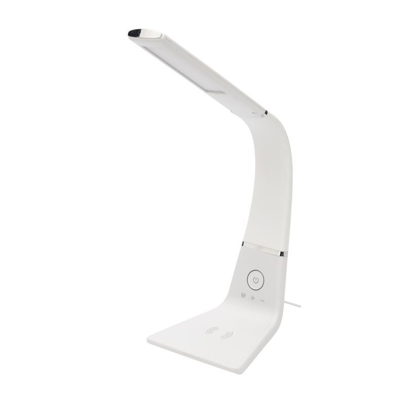 Светильник настольный Cloud LED 2700-6500К, встроенная беспроводная и проводная USB-зарядка устройств, диммер, гибкий поворот REXANT 75-0223