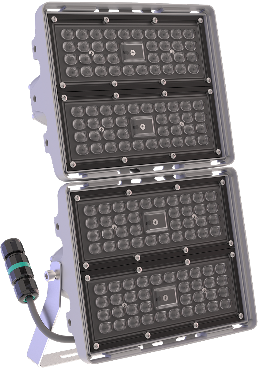 Светильник L-pixel 2/banner/100/Г60/740/(R5)/05/MT-KM/I1-C2/220AC IP66 RAL7035 LEDEL PX100-31416-123-182