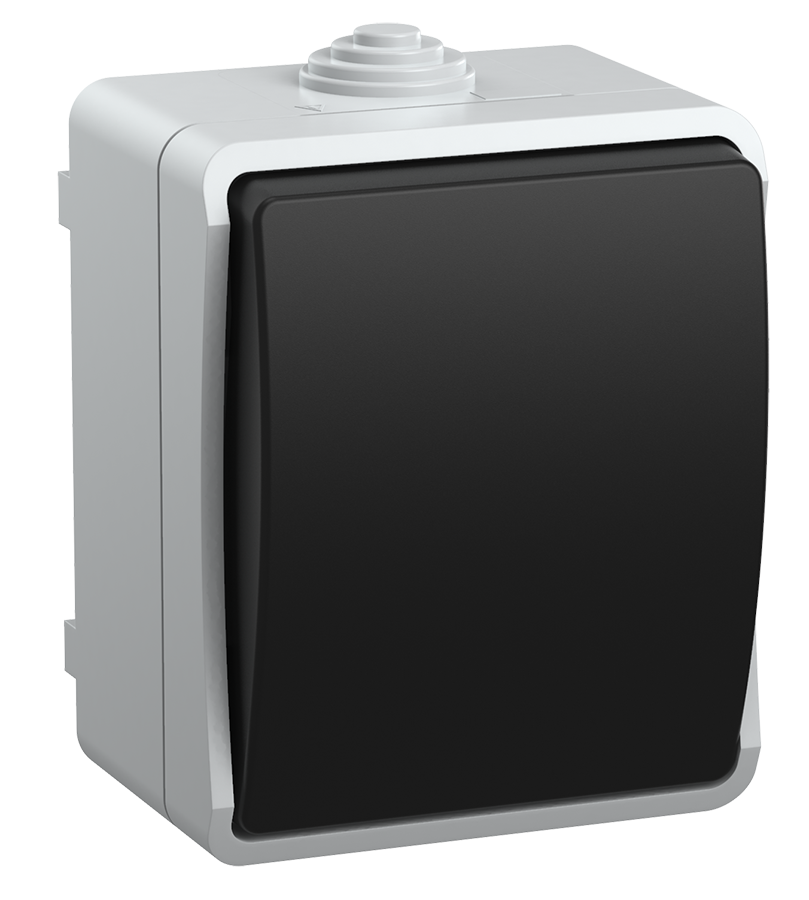 FORS Выключатель 1-клавишный проходной для открытой установки 10А IP54 ВС20-1-0-ФСр серый IEK EVS10-K03-10-54-DC