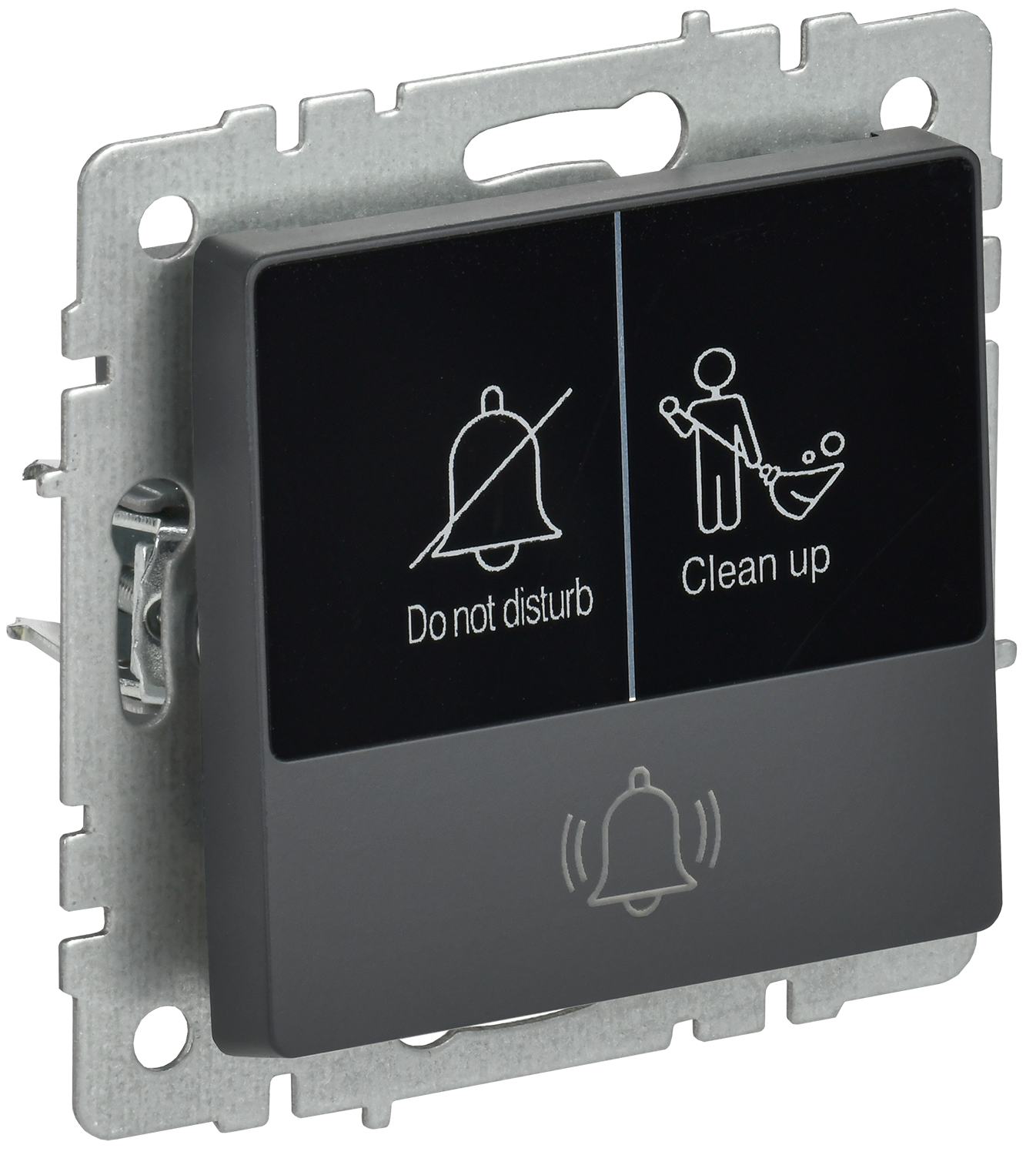 BRITE Кнопка звонка с индикацией для отелей 10А ВС10-1-9-БрГ графит IEK BR-V14-2-10-K53