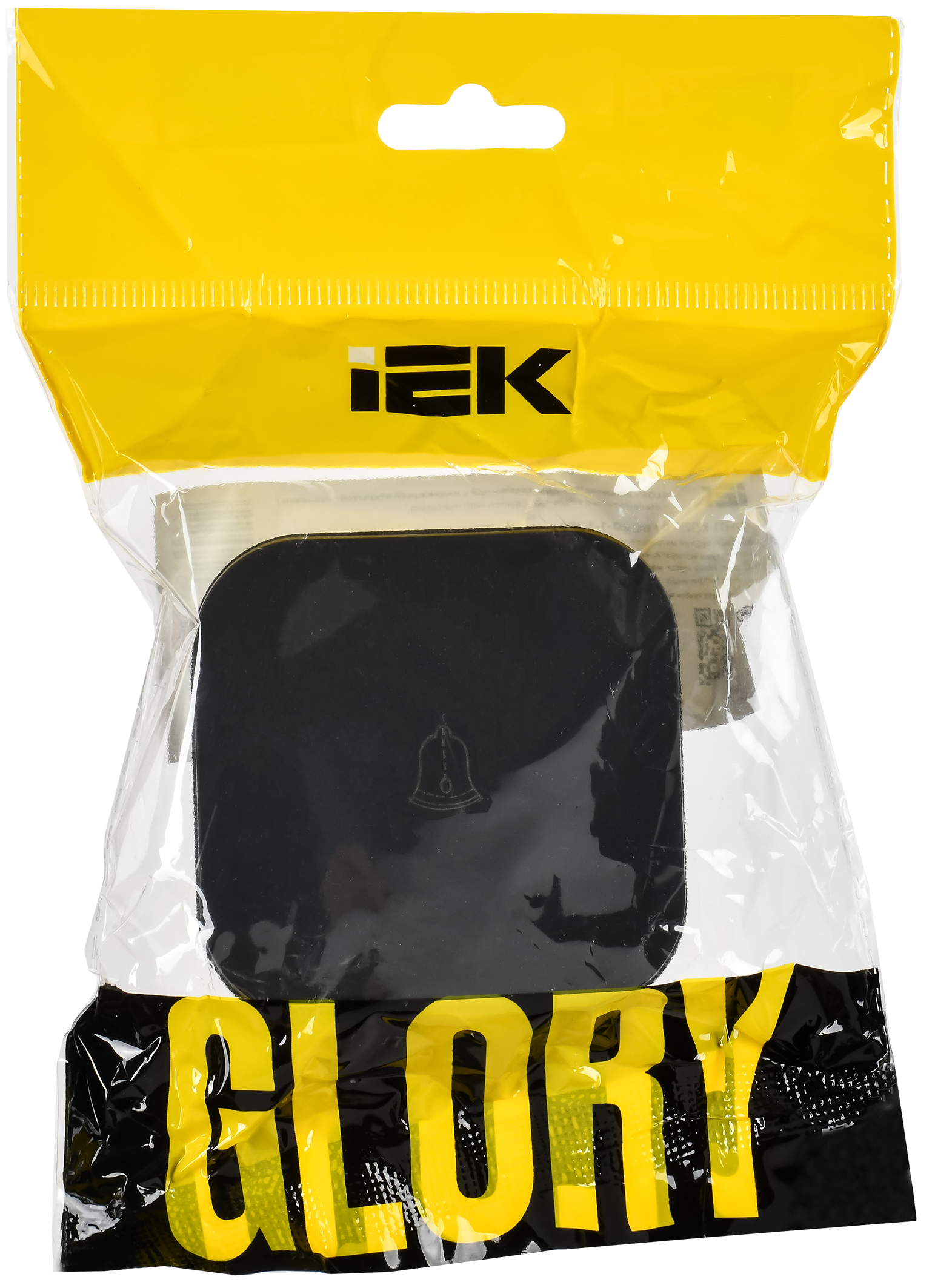 GLORY Выключатель 1-клавишный для открытой установки самовозвратный 10А ВСс20-1-0-ХЧм черный матовый IEK - Фото 2