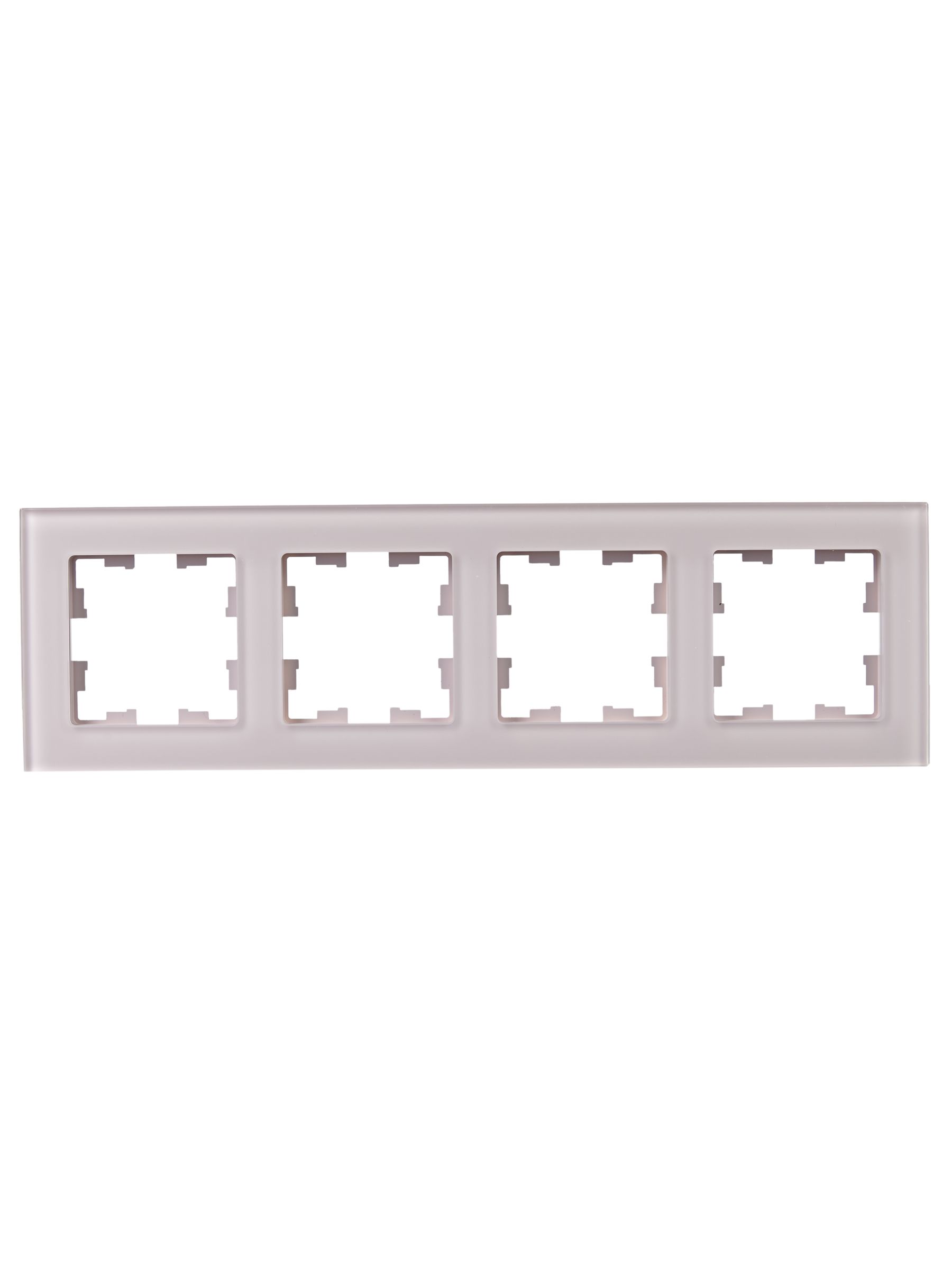 BRITE Рамка 4-местная РУ-4-2-Бр стекло розовый матовый IEK - Фото 4