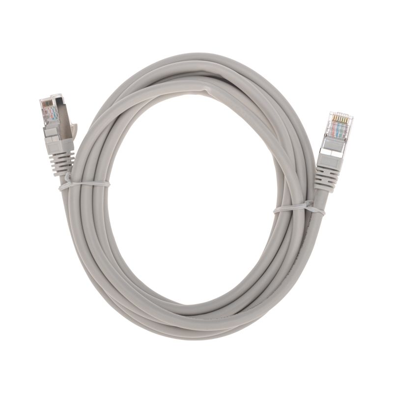 Патч-корд S/FTP, CAT 6A (10G), RJ45-RJ45, 28AWG, LSZH, серый, 3м REXANT 02-0390-3