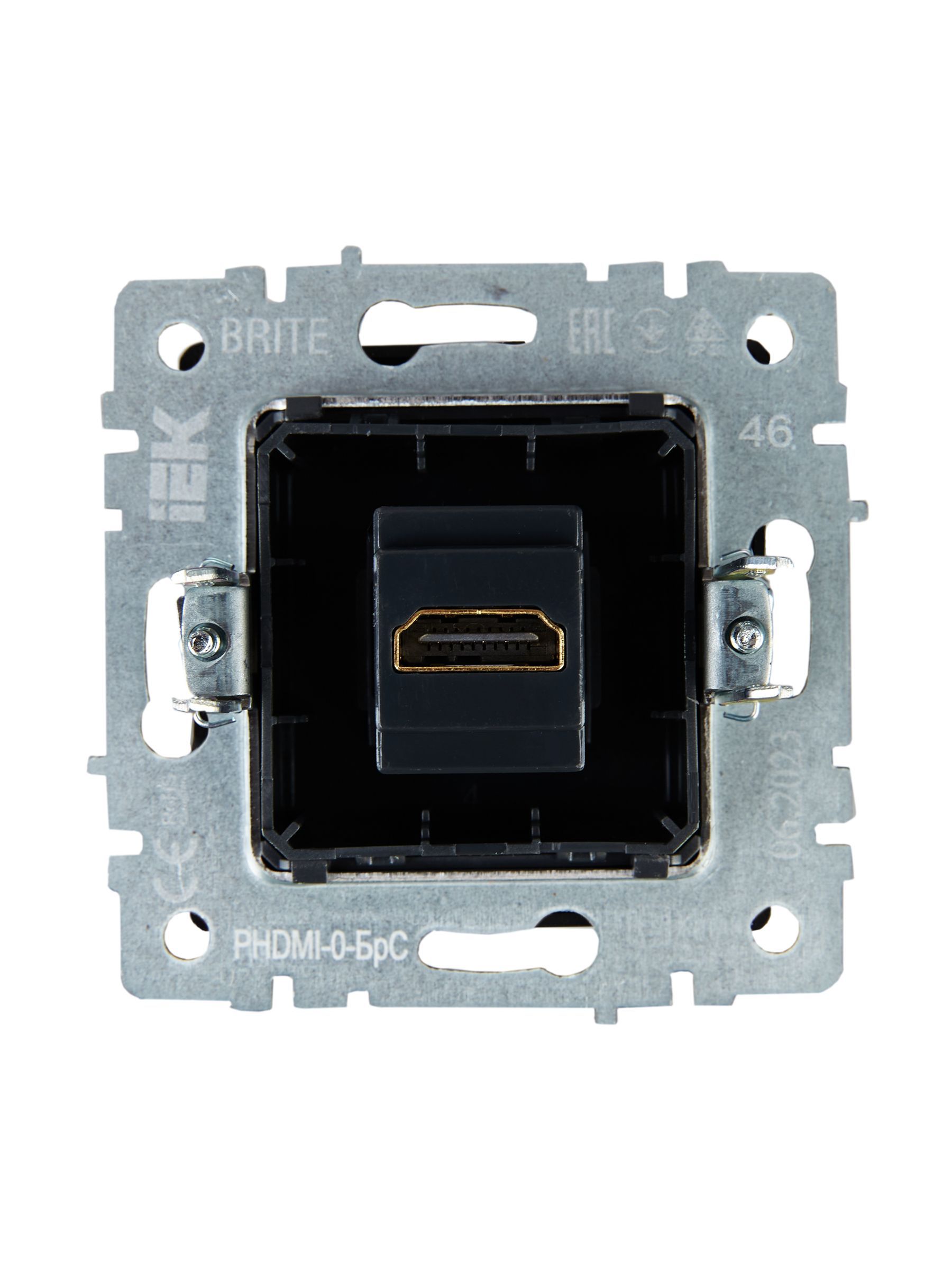 BRITE Розетка HDMI РHDMI-0-БрС сталь IEK - Фото 3