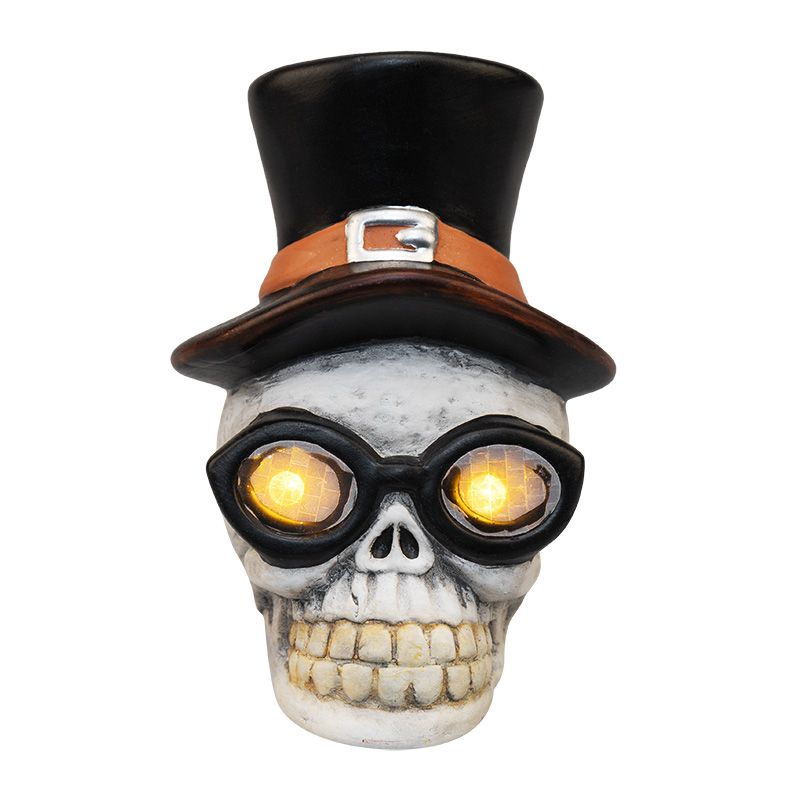 Керамическая фигурка Череп в шляпе 13,2х10,3х14,3 см - Фото 3