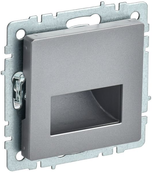 BRITE Подсветка светодиодная встраиваемая ПЛ20-БрС сталь IEK BR-FL20-K46