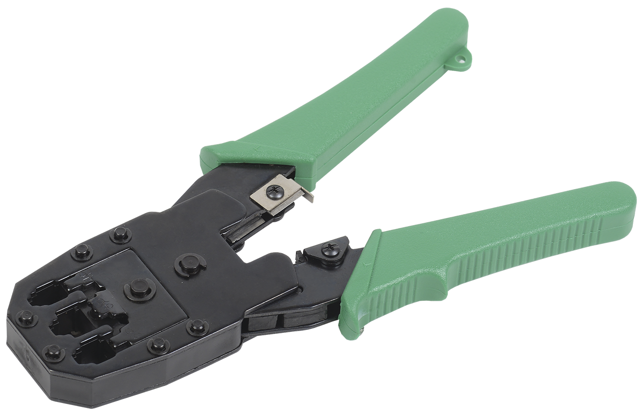 ITK Инструмент обжимной для RJ45/RJ12/RJ11 ручка PVC TM1-G10V