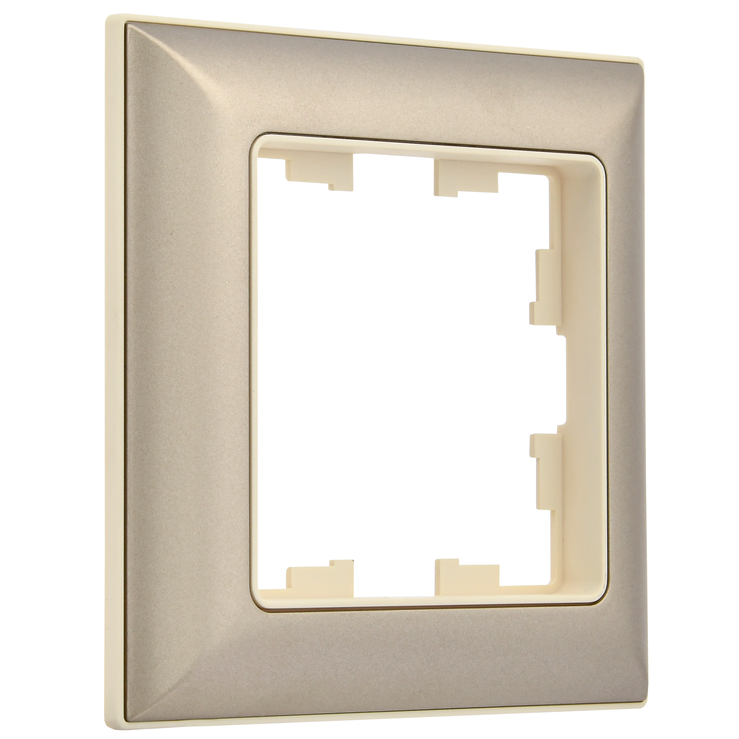 BRITE Рамка 1-местная РУ-1-Бр бежевый/шампань IEK - Фото 3