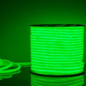 Гибкий неон светодиодный 220V 9,6W 144Led 2835 IP67 круглый зеленый, 50 м Elektrostandard a043548