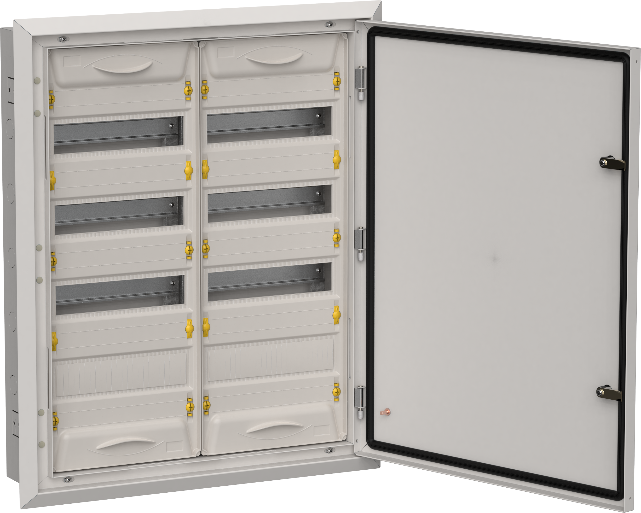 TITAN 5 Корпус металлический ЩРв-96 (2х48) 755х625х130мм IP31 серый (одна дверь) IEK