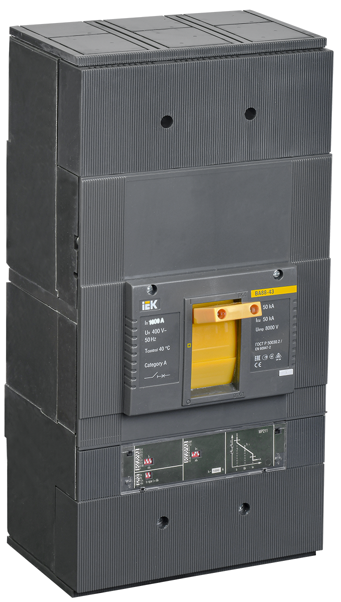 Выключатель автоматический ВА88-43 3Р 1600А 50кА c электронным расцепителем МР 211 IEK SVA61-3-1600