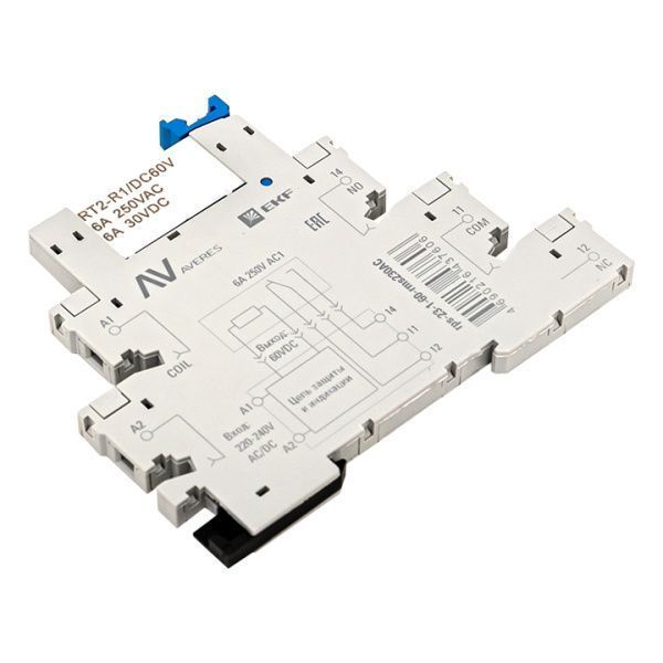 Реле промежуточное с розеткой в сборе РП slim 23/1 6A 230В AC - Фото 7