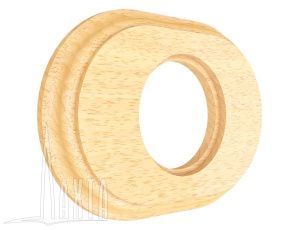 Рамка 1-мест, дерев, скрыт,уст,, овал, бук натуральный Лахта "СенатЪ" GE70841-25