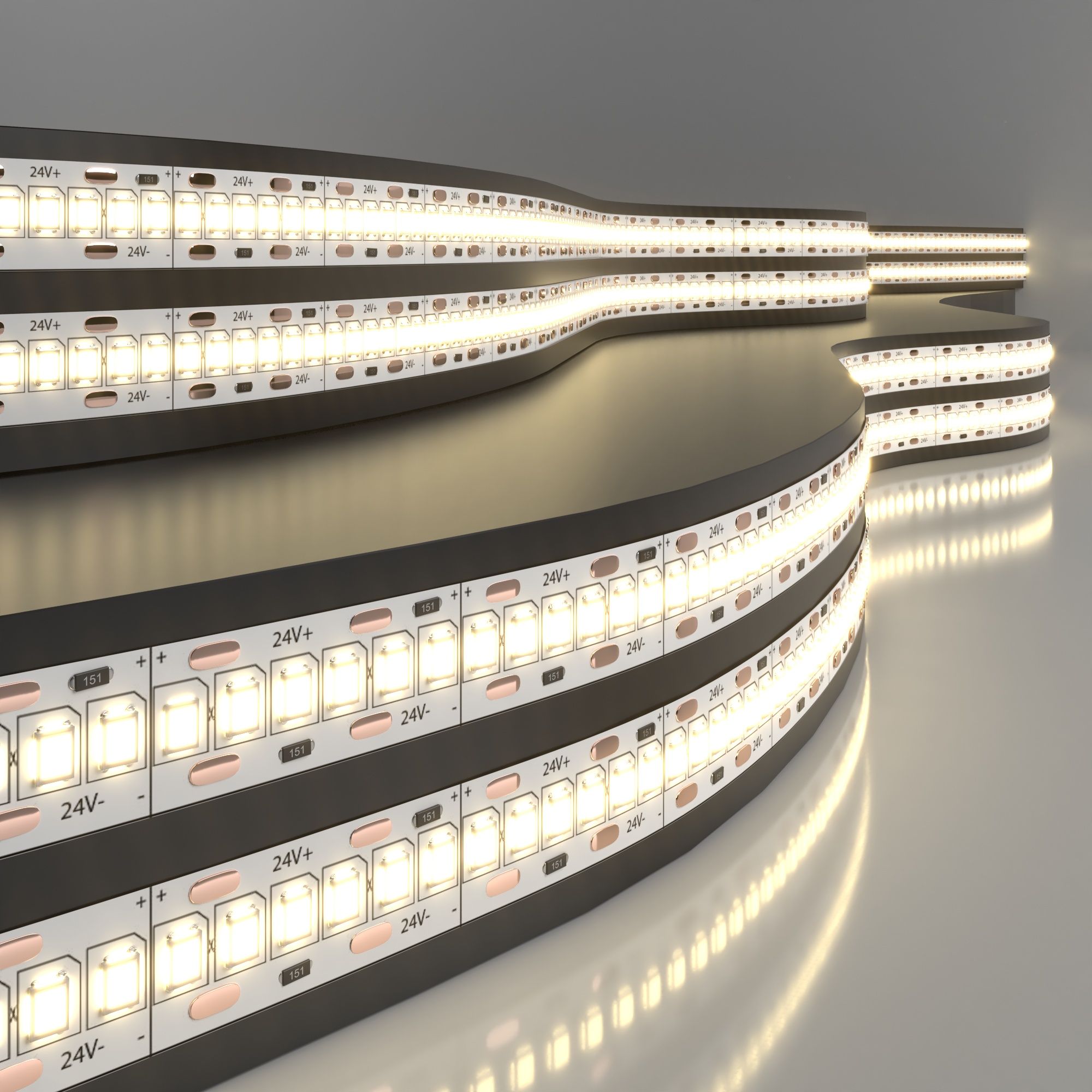 Лента светодиодная 24V 24W 240Led 2835 IP20 тёплый белый, 5м Elektrostandard