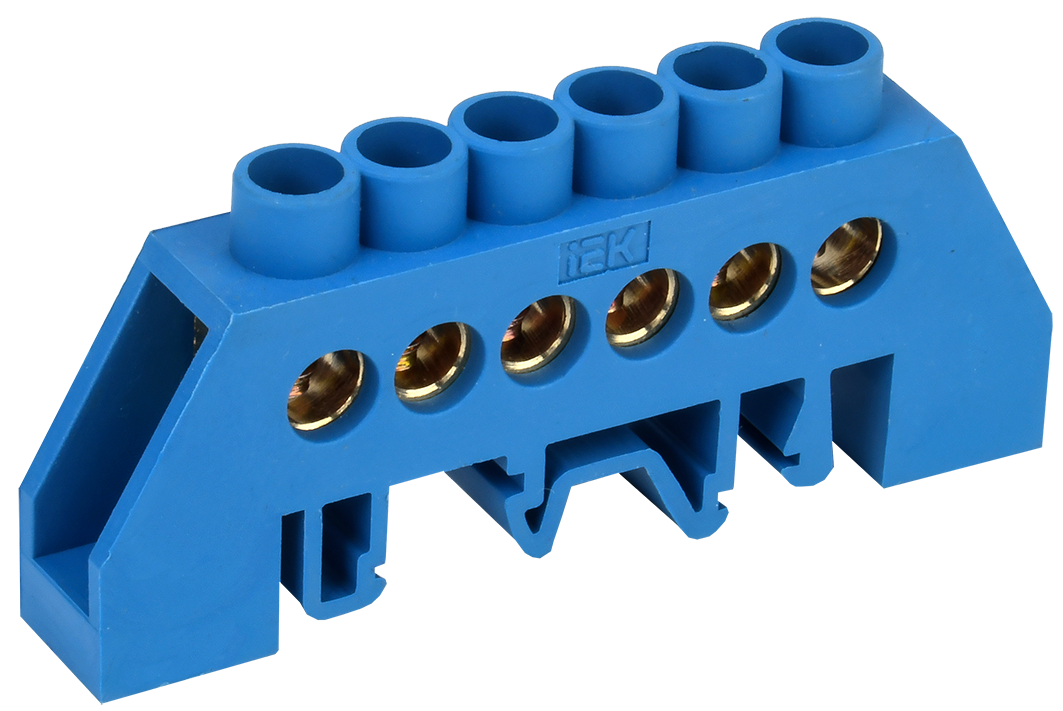 Шина N "ноль" в комбинированном DIN-изоляторе типа "Стойка" ШНИ-8х12-6-КС-С IEK