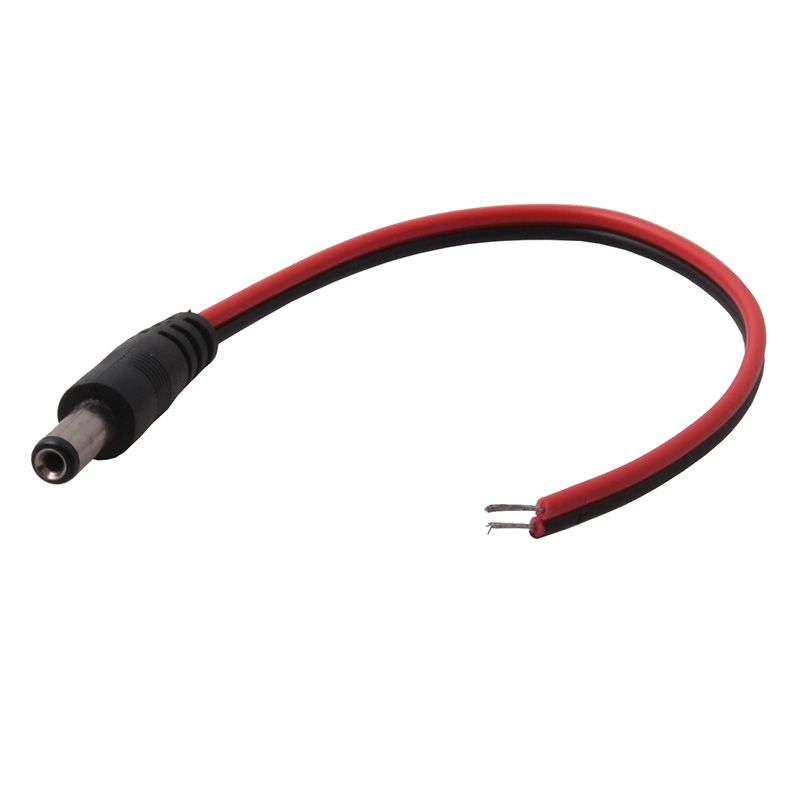 Разъем питание на кабель, штекер 2,1х5,5x10мм с проводом 20см, (1шт), REXANT - Фото 4