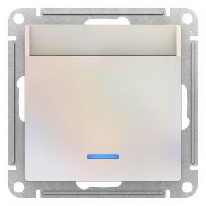 Выключатель карточный 2мод. СП AtlasDesign 10А IP20 без задержки времени механизм жемчуж. SE ATN000467 1324384