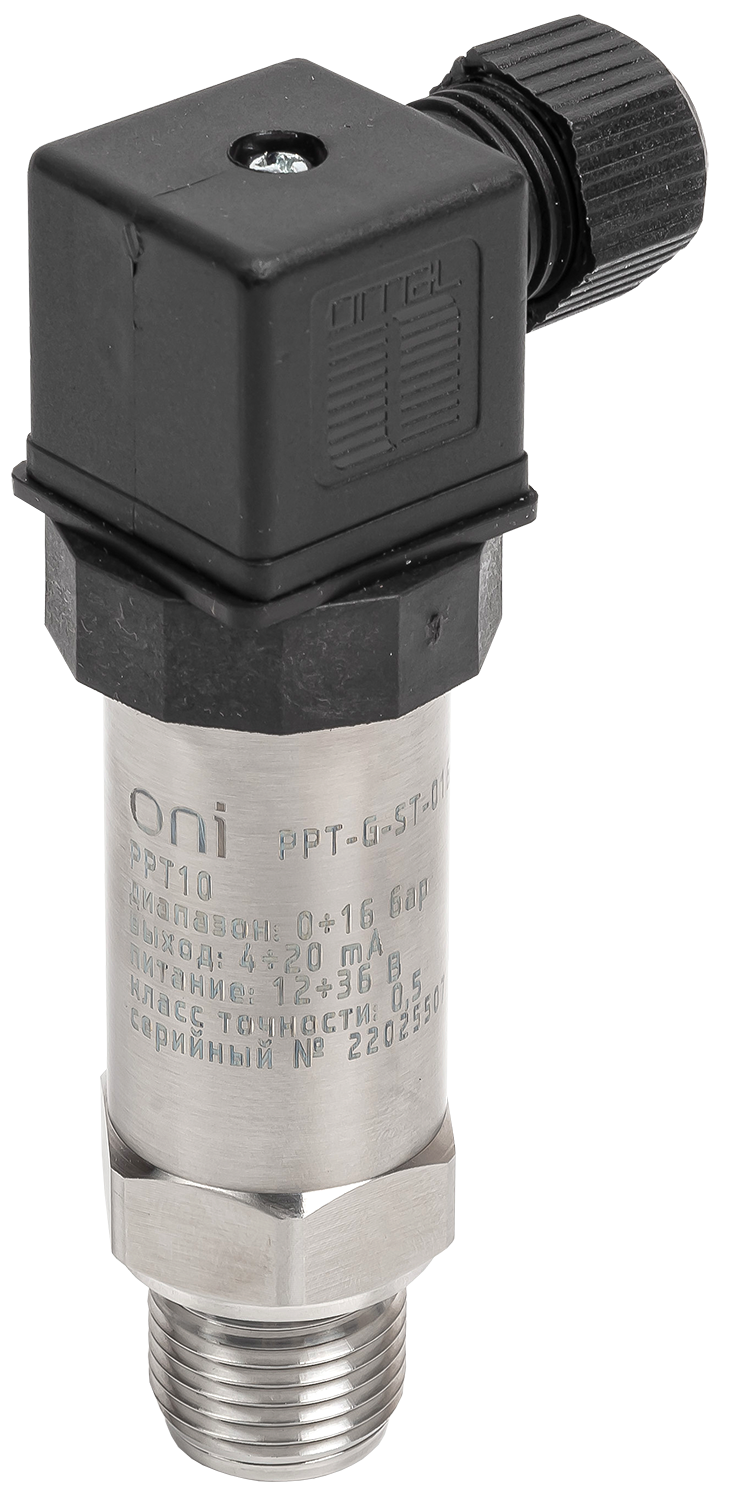 Преобразователь избыточного давления PPT10 0,5% 0-16Бар 4-20мА G1/2 DIN43650 ONI PPT-G-ST-016-4-20-2-2