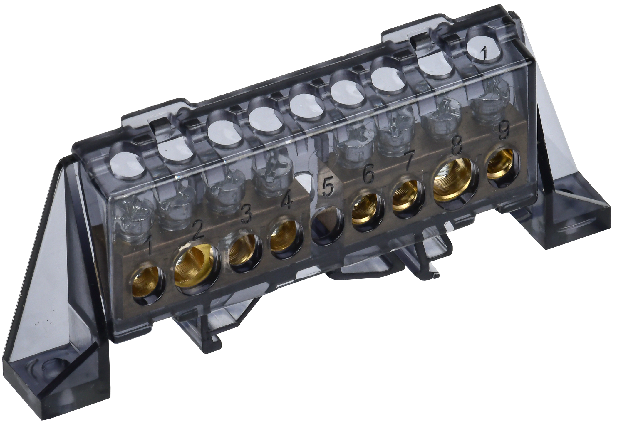 TEKFOR Шина N "ноль" в комбинированном DIN-изоляторе "Стойка" 8х12-(4+4)-Ч IEK