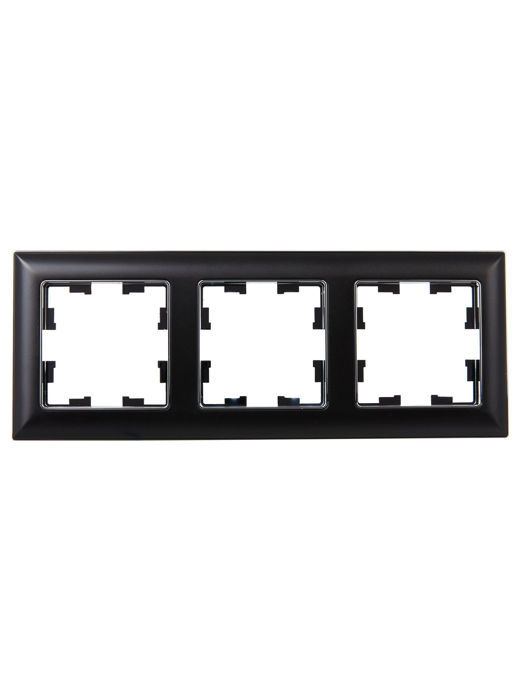 BRITE Рамка 3-местная РУ-3-Бр хром/черный IEK - Фото 6