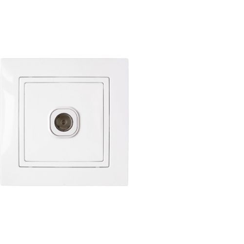 Розетка телевизионная скрытой установки (полимерный суппорт) ТР-046